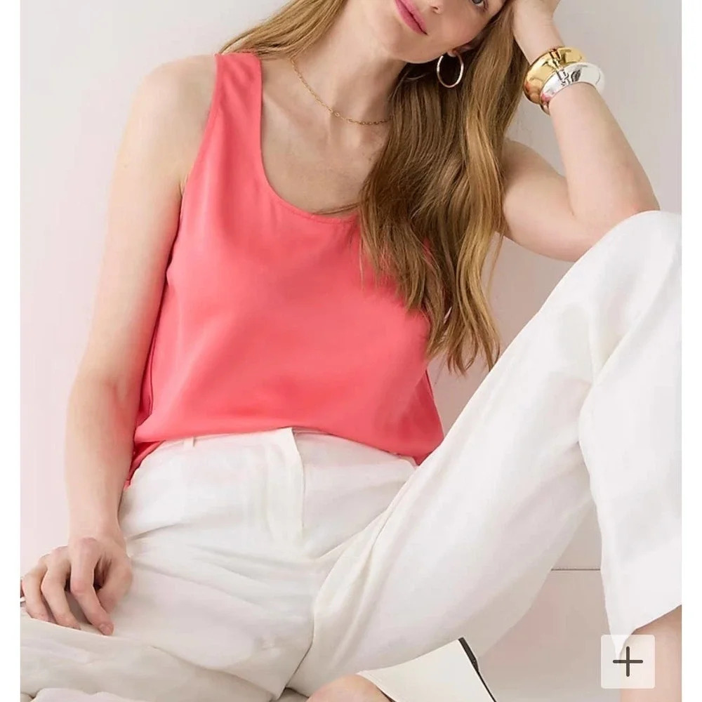JCrew Sleeveless shell top in everyday crepe